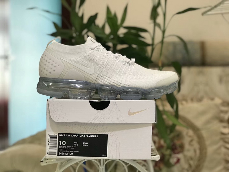 Authentic Nike Air VaporMax Flyknit 2 “White silver”